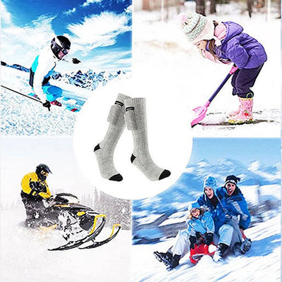 Electric Heating Socks 3 Mode Rechargeable Anti-Cold Thermal Heated Foot Warmer For Outdoor Camping Ski Sport Winter(no battery)