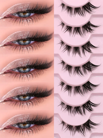 GROINNEYA Soft Natural Cat Eye Faux Mink Lashes - Smarsty