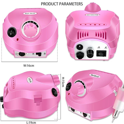 Professional Electric Nail Drill 35000RPM Portable Manicure Machine - Smarsty