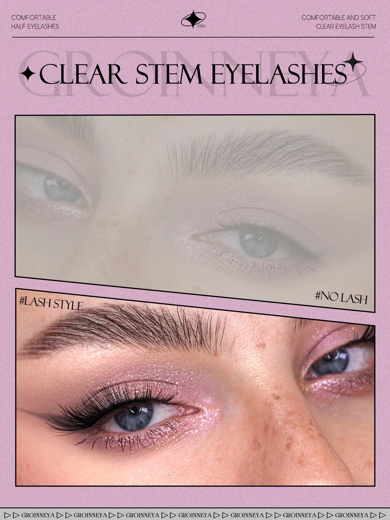 GROINNEYA Soft Natural Faux Mink Eyelashes for Everyday Wear - Smarsty