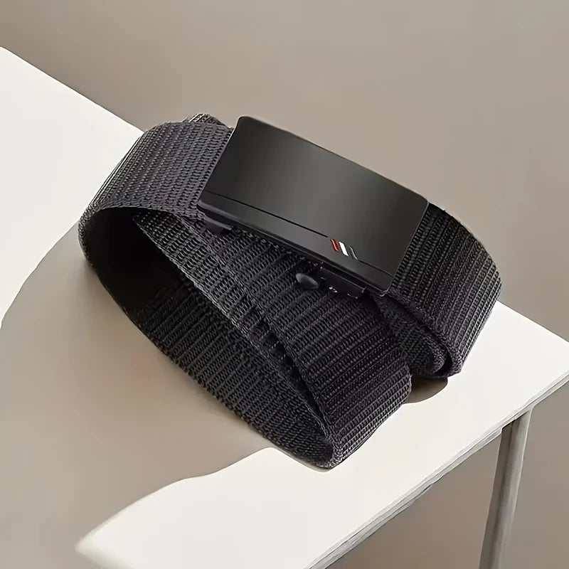 Mens Luxury Automatic Buckle Canvas Belt for Jeans - Smarsty