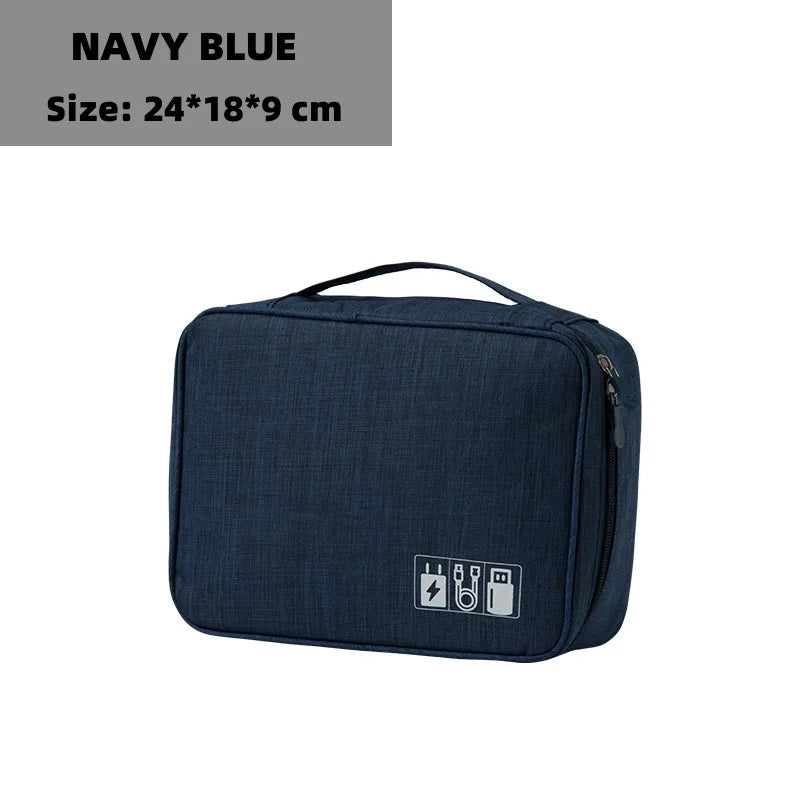 Travel Electronics Storage Bag With High Capacity Cables - Smarsty