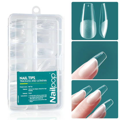 Gel X Nail Tips 120pcs Easy Soak Off Extensions - Smarsty