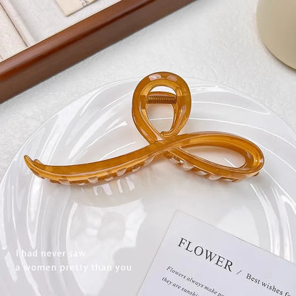 Jelly Color Bow Hair Claw Clip For Women Nonslip Hold - Smarsty