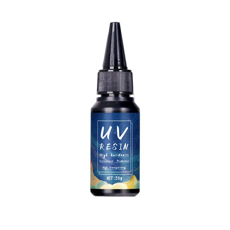 UV Resin Glue for DIY Jewelry, Epoxy Resin and UV Lamp High Transparency Fast Drying High Hardness, 20g, 50g, 100g, 250g, 1000g - Smarsty