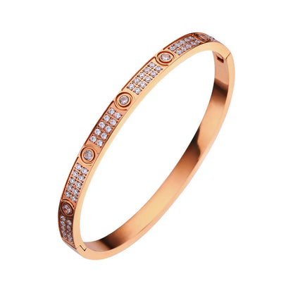 Gold Color Zircon Cross Nut Nail Bracelet for Women - Smarsty