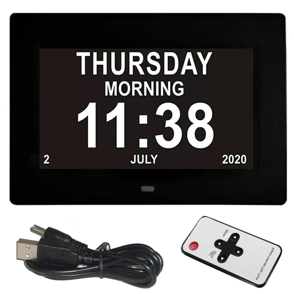 Digital LED Calendar Clock with 12 Alarms and Multi-Language Display - Smarsty