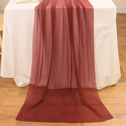 Chiffon Table Runner for Elegant Wedding and Party Decor - Smarsty