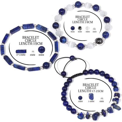 Amethyst Healing Bracelet Set for Weight Loss and Meditation - Smarsty