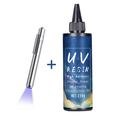 UV Resin Glue for DIY Jewelry, Epoxy Resin and UV Lamp High Transparency Fast Drying High Hardness, 20g, 50g, 100g, 250g, 1000g - Smarsty