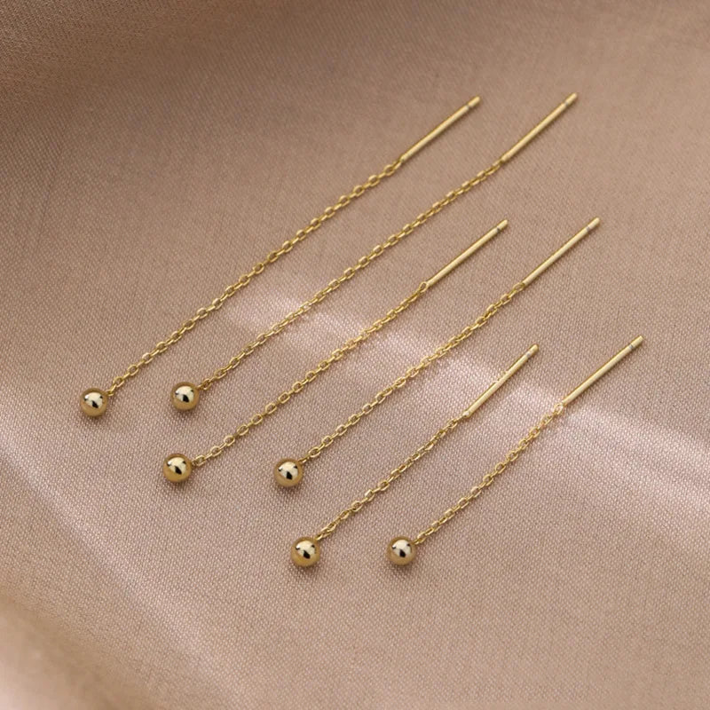 Silver Geometric Dangle Earrings for Women Stylish Drop Design - Smarsty