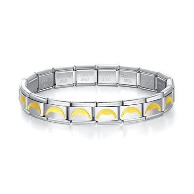 Womens Stainless Steel Charm Bracelet Elastic Fashion Bangle - Smarsty