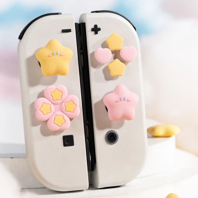 Cute Star Love Silicone Joy-Con Thumb Grip Caps - Smarsty
