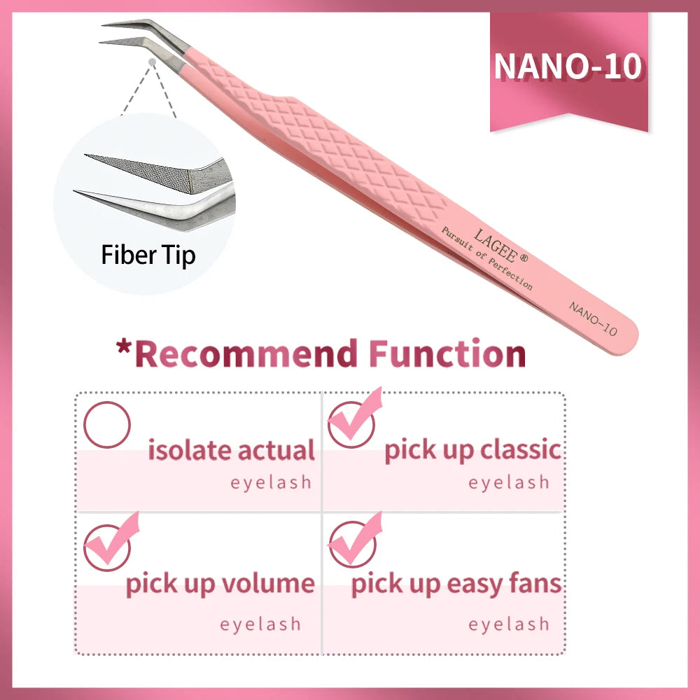 LAGEE Precision Lash Extension Tweezer with Nano Technology - Smarsty