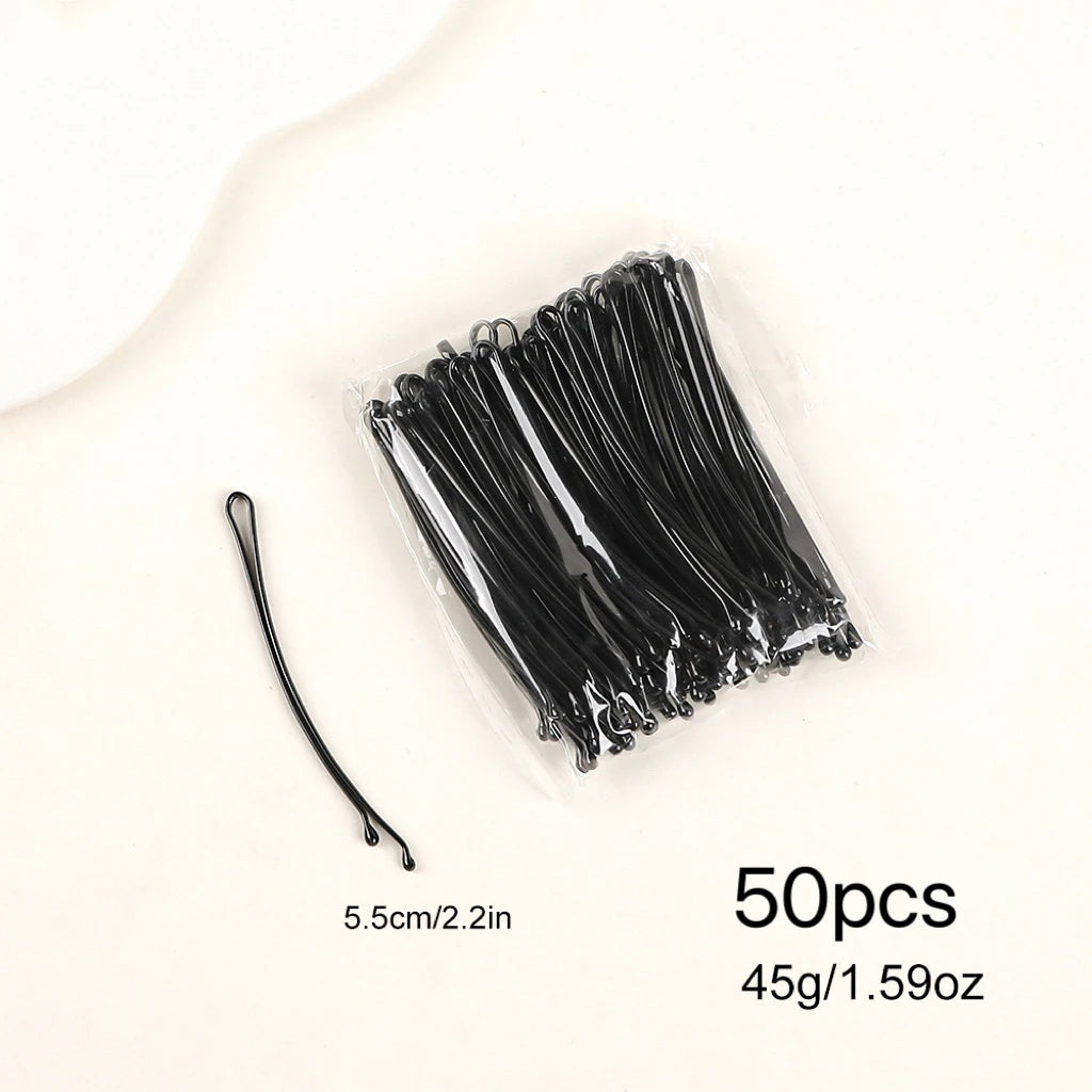 100Pc Bobby Pins Black Secure Hold Salon Hair Kit Set - Smarsty