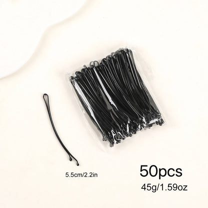 100Pc Bobby Pins Black Secure Hold Salon Hair Kit Set - Smarsty