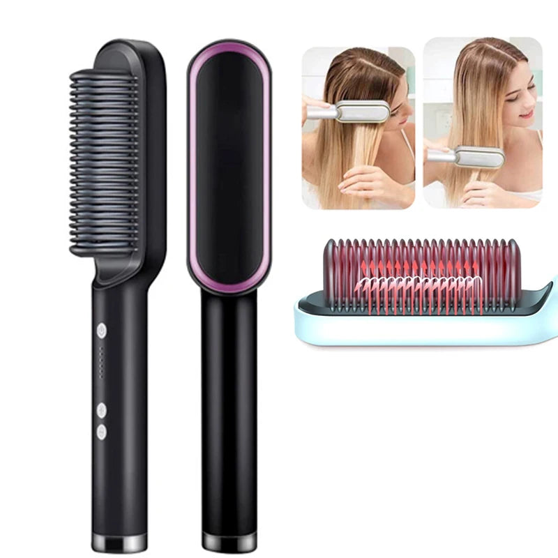 Professional Beard Straightener Comb with Anti-Scald Feature - Smarsty