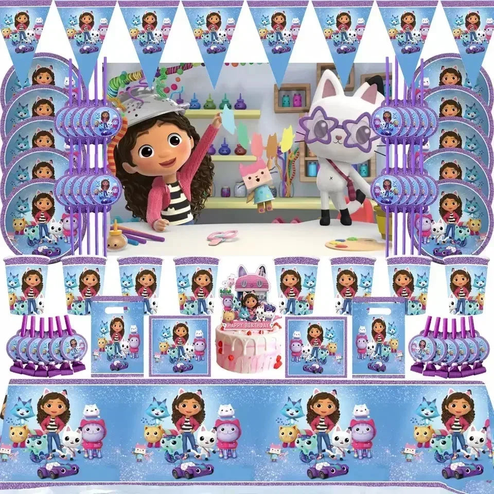 Disney Gabby's Dollhouse Birthday Party Tableware Set - Smarsty