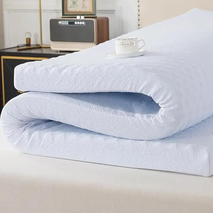 memory foam mattress topper for soft support and breathable cover, ideal for back pain relief