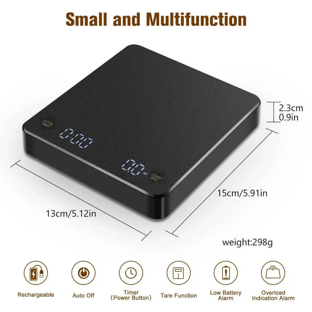 Digital Coffee Scale with Timer and High Precision - Smarsty