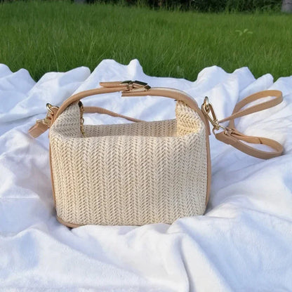 Yogodlns Summer Small Straw Handbag Crossbody Beach Bag - Smarsty