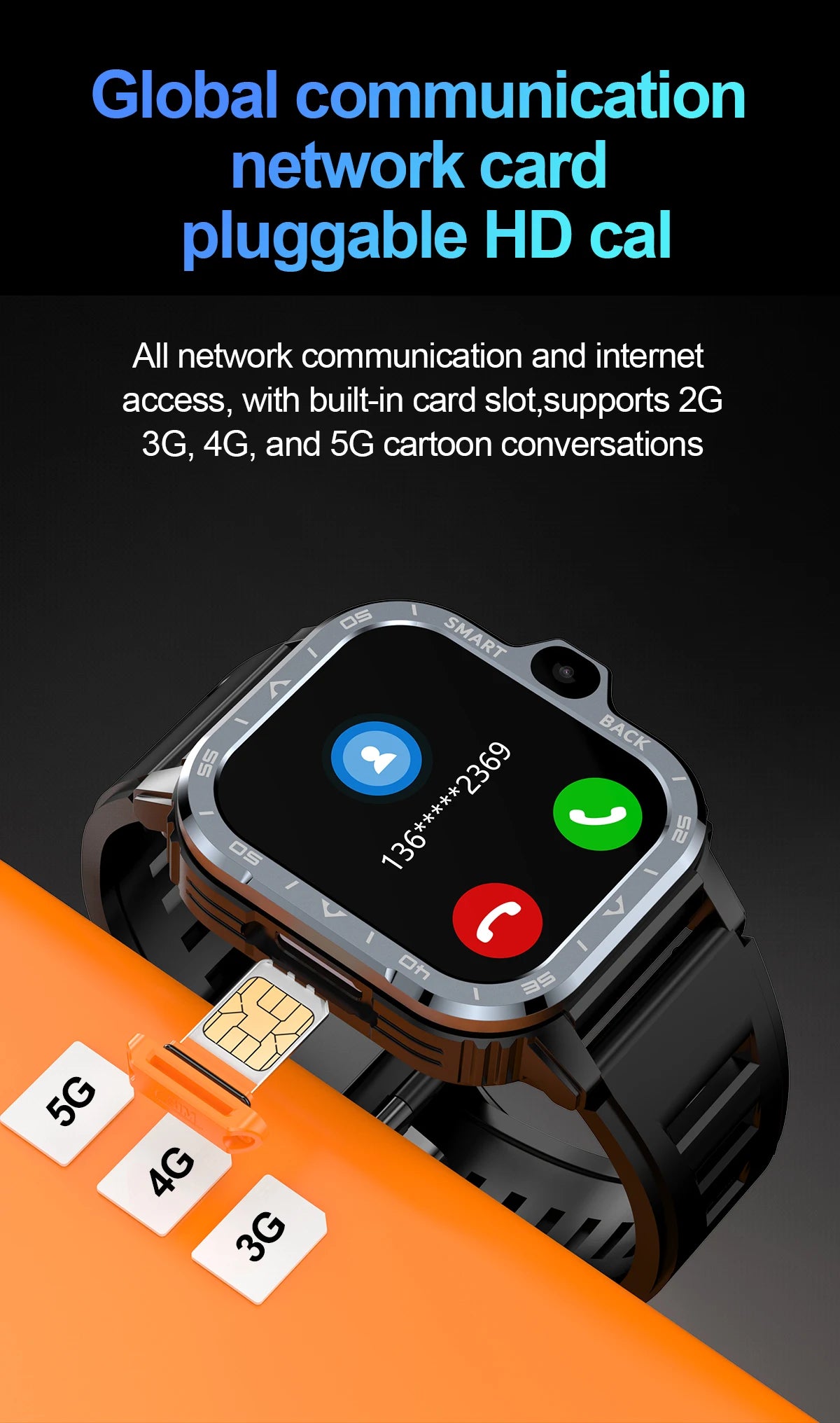 Valdus PGD Android Smart Watch with GPS and Dual Camera - Smarsty