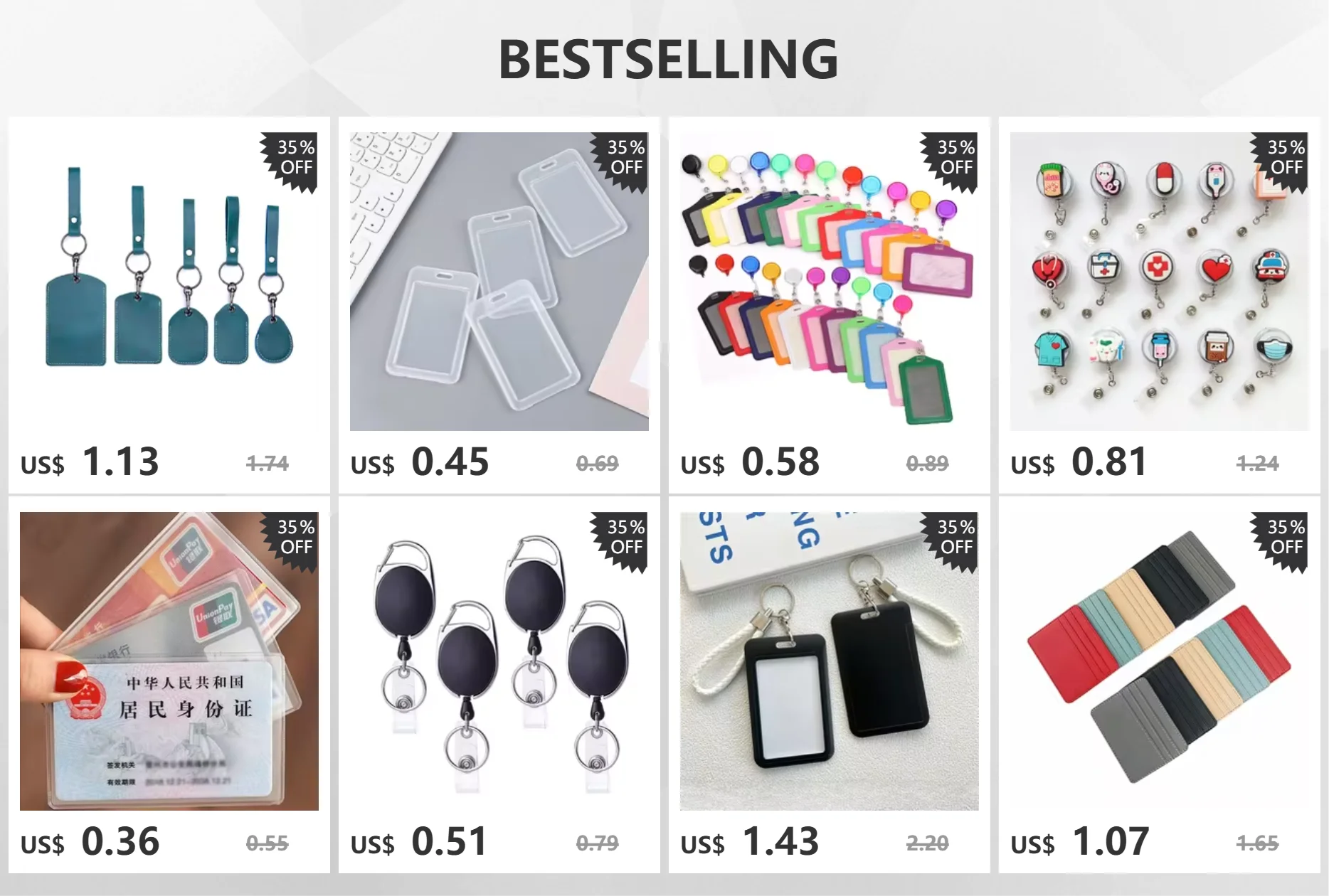 Retractable Badge Reel with Card Holder Reel Clip Key Ring Retractable ID Card Holder Key Chain Holders for Office Name Tag