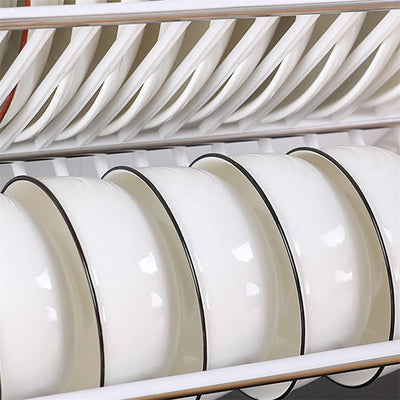Kitchen Organizer Sink Dish Drying Rack Sink Drain Shelf Bowl Plates Shelf Storage Drawer Desktop Adjustable Holder Accessories by Smarsty