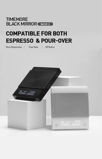 Timemore Black Mirror Digital Coffee Scale with LED Display - Smarsty