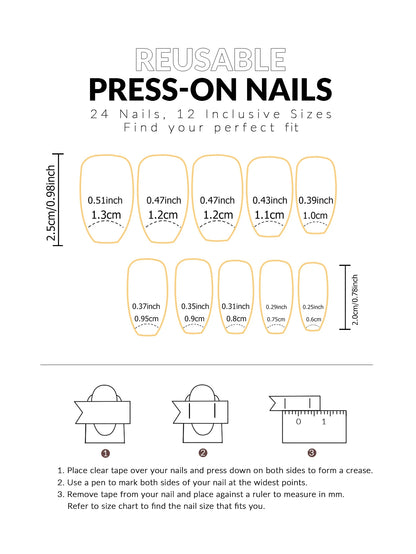 Water Drop Gradient Blush Press On Nails Set - Smarsty