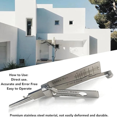 1-5X Stainless Steel Key Decoder Precision Hook And Pickup Hand Tool O-ring Pickup Repair Kit Available Hook Hand Measuring Tool - Smarsty