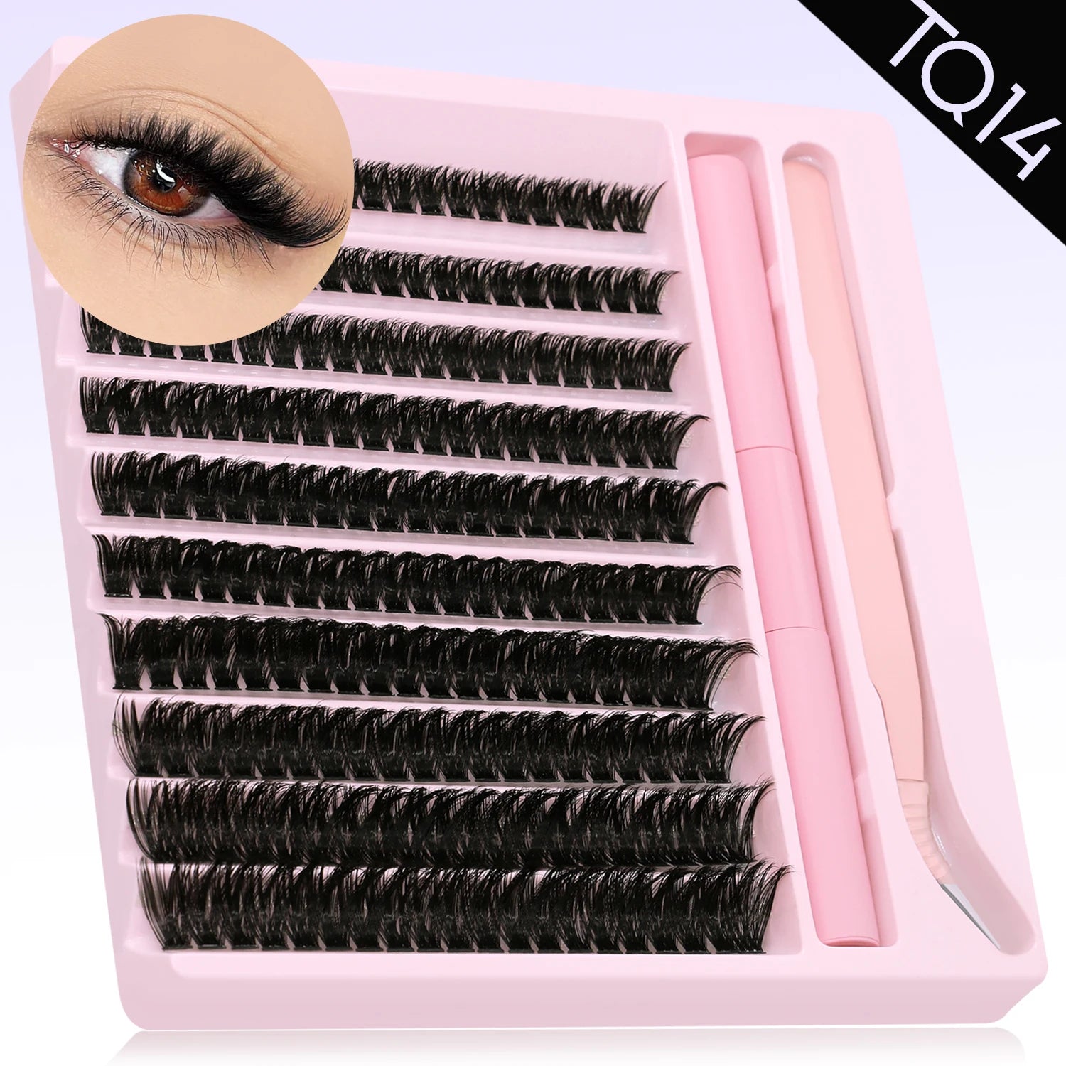 GROINNEYA DIY Eyelash Clusters Kit with Strong Hold - Smarsty