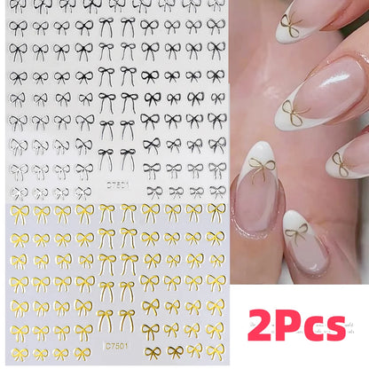 Self-Adhesive 3D Bowknot Nail Stickers for Easy Manicure - Smarsty
