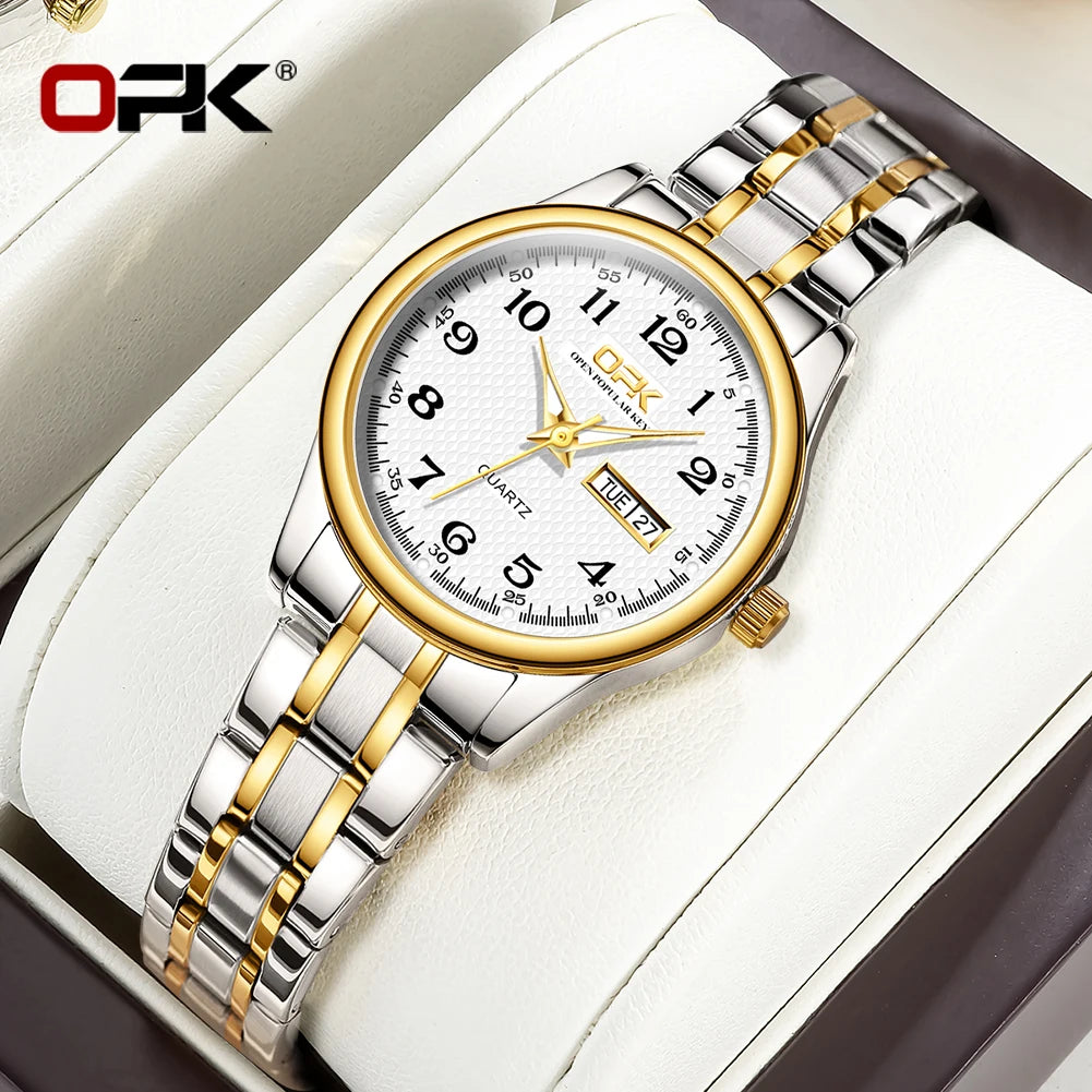Luxury Waterproof Quartz Watch For Women Stainless Steel Strap - Smarsty