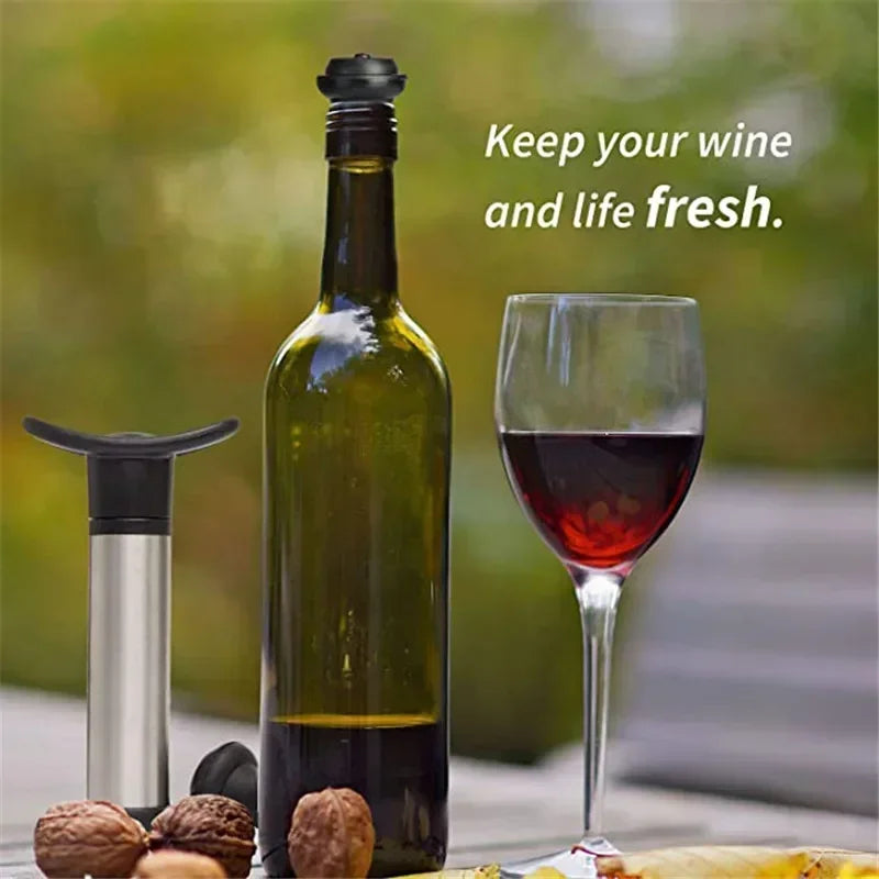Stainless Steel Wine Stopper Vacuum Pump Eco-Friendly Design - Smarsty