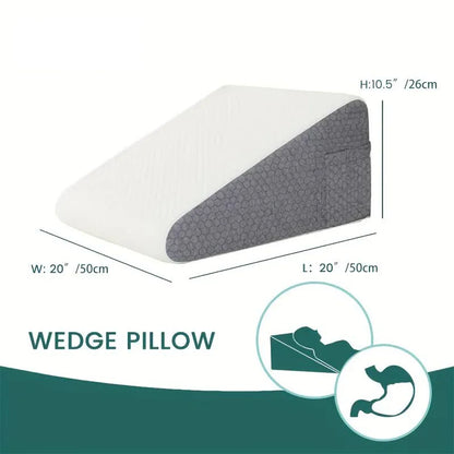 Bed Wedge Pillow for Snoring Relief and Leg Elevation - Smarsty