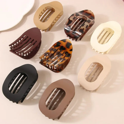 Fashion Leopard Oval Hair Claw Clip for Women - Smarsty