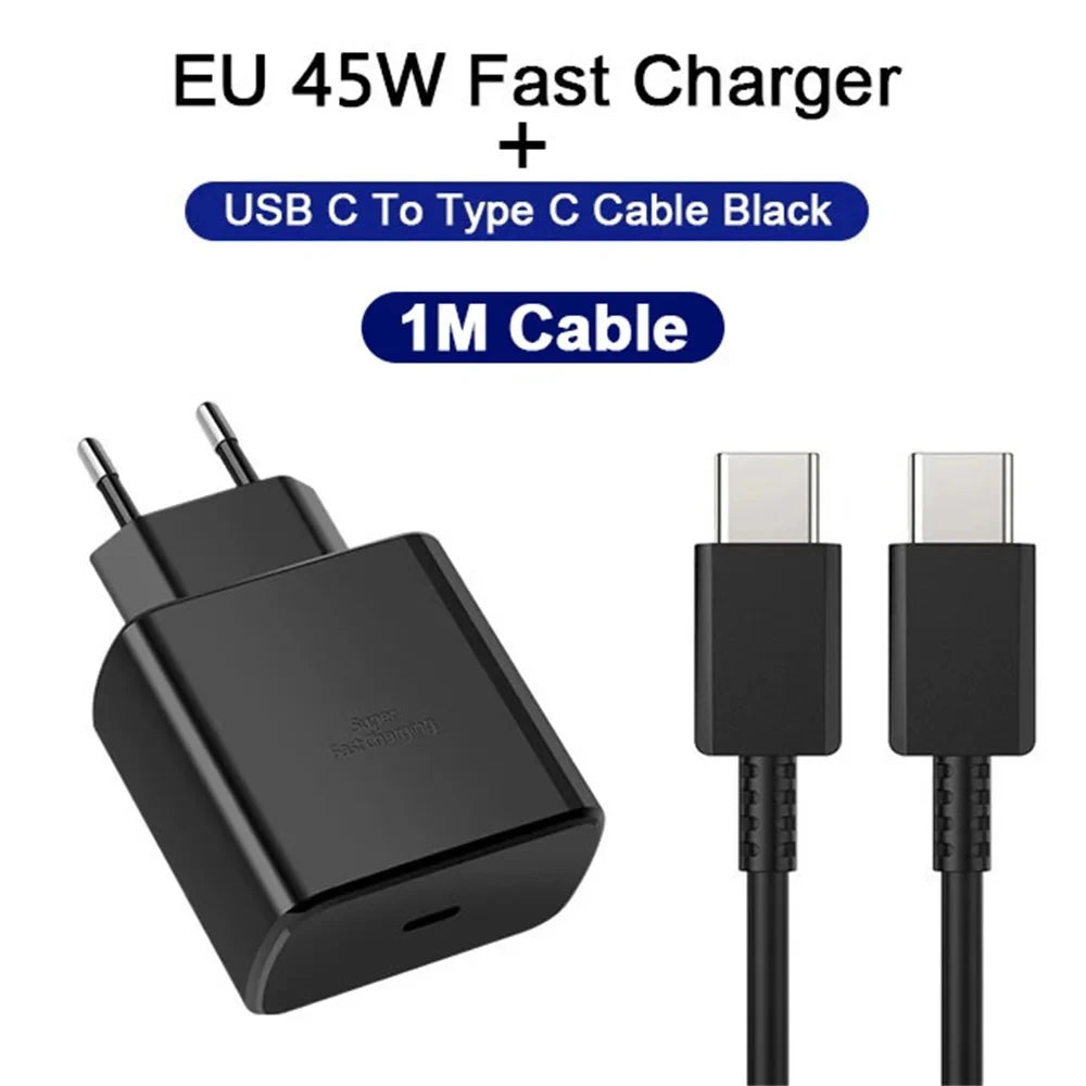 45W PD USB C Fast Charger S24 UltraMax Cable Included - Smarsty
