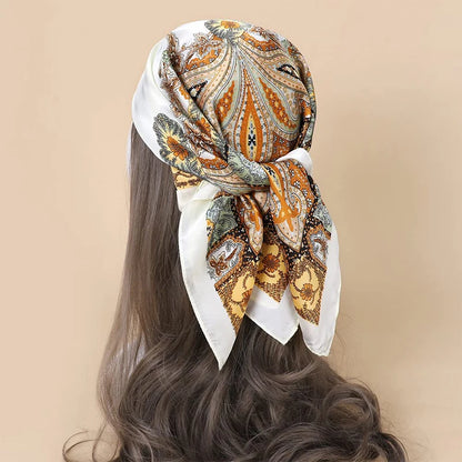 Elegant Silk Floral Hairbands and Neck Scarves - Smarsty