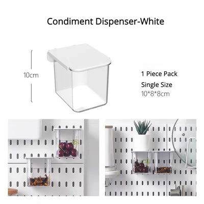 New DIY Pegboard Accessories Hanging Shelf Storage Hooks Wall Organizer No Punching Crafts Organization For Garage Kitchen Room by Smarsty