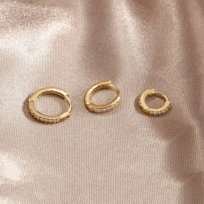 ZAKOL Gold CZ Hoop Earrings for Women Stylish Fashion Jewelry - Smarsty