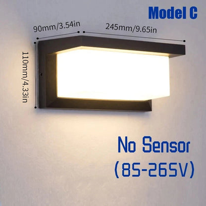 LED Wall Light With Motion Sensor For Outdoor Use - Smarsty