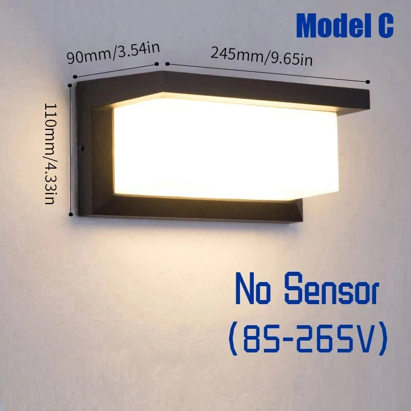 LED Wall Light With Motion Sensor For Outdoor Use - Smarsty