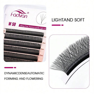 FADVAN 5D W Shape Faux Mink Eyelash Extensions - Smarsty