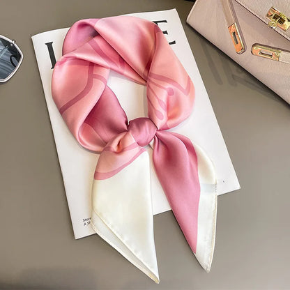Silk Square Scarf for Women Sun Protection Luxury Shawl - Smarsty