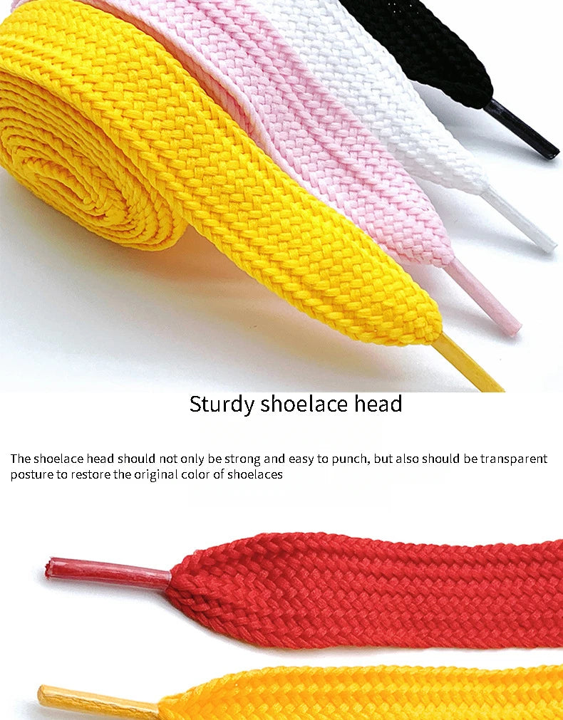 2cm Wider Flat Shoelaces New Casual Sneakers Laces for Shoes Fashion Rope Shoelace 100/120/140/160CM Shoes Accessories 1Pair