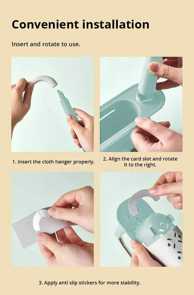 1Pc Multifunctional Telescopic Sink Storage Rack Upgraded Adjustable Sink Sponge Holder Expandable 2-in-1 For Home Kitchen by Smarsty