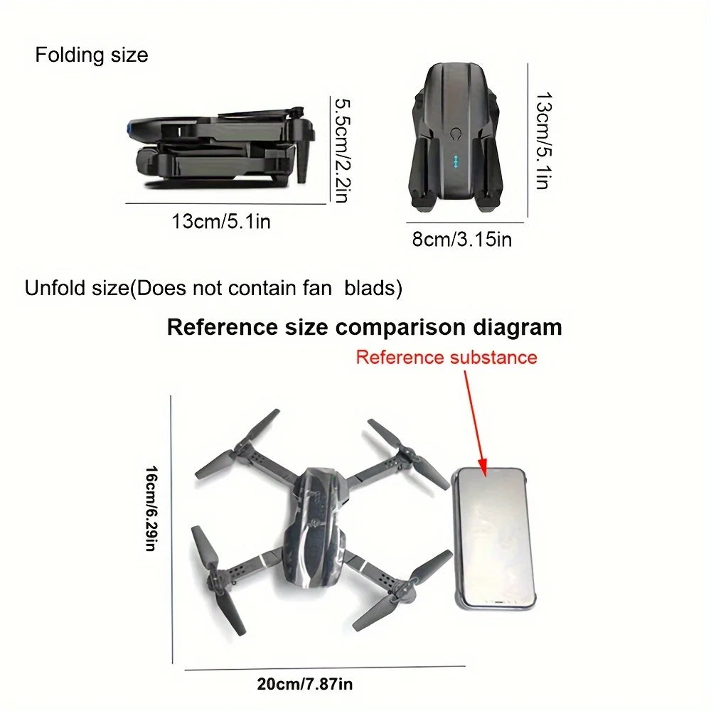 E99 PRO Drone with Flash Professional HD Dual Camera WIFI Obstacle Avoidance RC Helicopters Aerial Photography Quadcopter - Smarsty