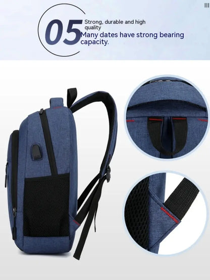 Mens BackPack LargeCapacity Simple Fashion Travel Female Student ComputerBag - Smarsty