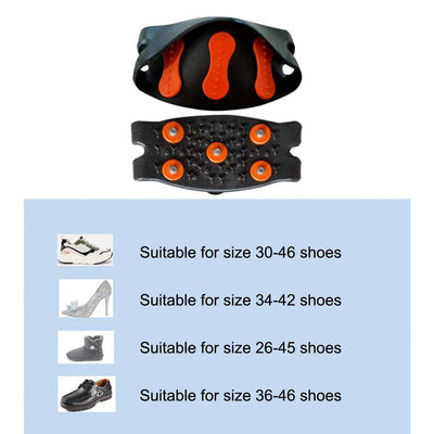 5-Stud Climbing Crampons Anti Slip Mountaineering Cleats Unisex Snow Claw Shoe Covers Walking Hiking Accessories - Smarsty